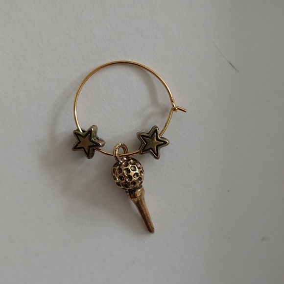 Golf🍷WINE Glass Charms ⛳ 6 gold & silver tone - Picture 7 of 8